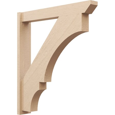 Ekena Millwork 5 1/2-in W x 34-in D x 38-in H Balboa Slat Rough Cedar Woodgrain TimberThane Outlooker, Primed Tan OUTUR055X34X38BOA24RCPR